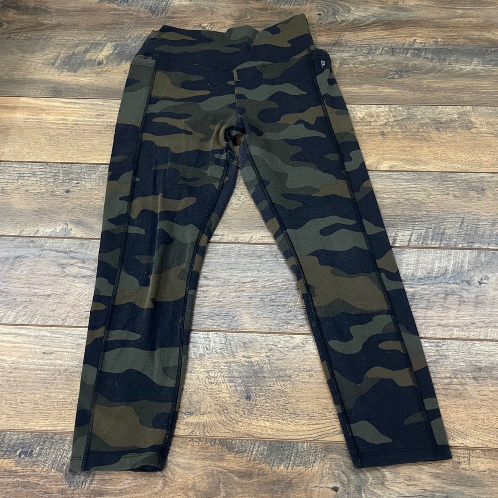 Victoria's Secret PINK Ultimate Camo High Waist Leggings Green Black Large Yoga